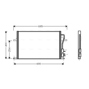 Condensador, ar condicionado AVA COOLING FD5259 AVA