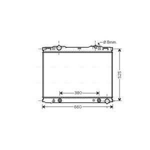 Radiador de motor AVA COOLING KAA2139