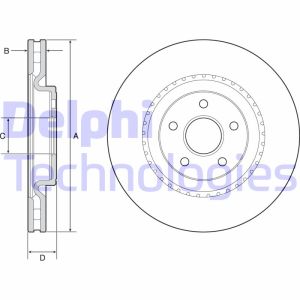 Disco de freno DELPHI BG9213C vorne, ventilado , altamente carbonizado, 1 Pieza