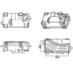 Regulador, ventilador interior MAHLE ABR 5 000S