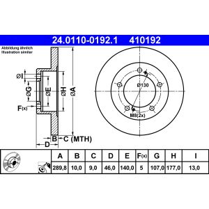 Disque de frein ATE 24.0110-0192.1