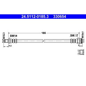 Bremsschlauch ATE 24.5112-0185.3