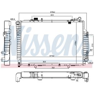 Radiator, motorkoeling NISSENS 62765