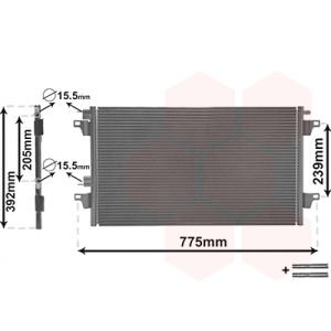 Condensador, sistema de ar condicionado VAN WEZEL 43005366