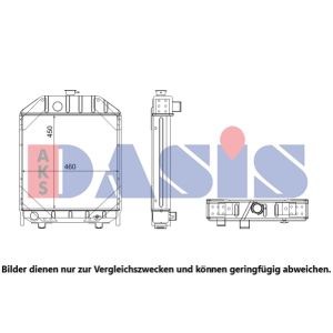 Radiador, arrefecimento do motor AKS DASIS 440616N