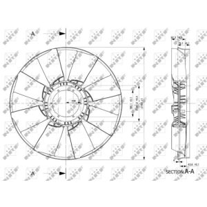 Roue de ventilateur (refroidissement du moteur) NRF 49801