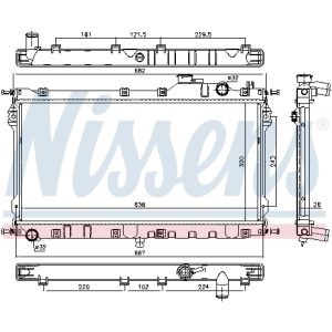 Radiador, refrigeración de motor NISSENS 68559