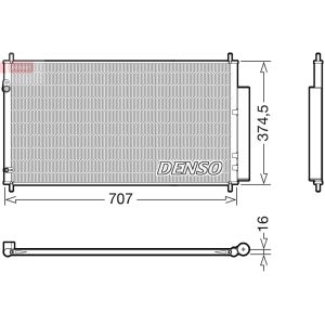 Condensador, sistema de ar condicionado DENSO DCN40025
