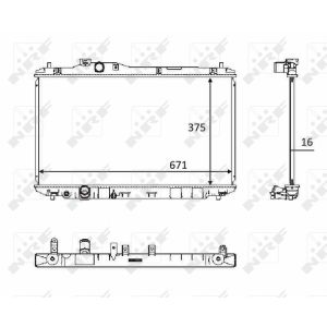 Radiateur, refroidissement du moteur NRF 58537