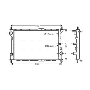 Arrefecedor do motor AVA COOLING FD2381