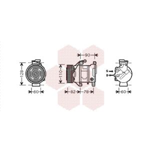 Compressor, ar condicionado VAN WEZEL 0600K316