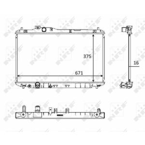 Radiador, refrigeración de motor NRF 58537