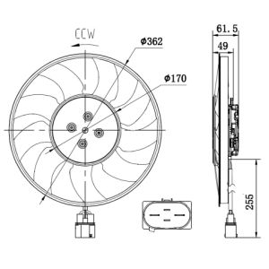 Ventilador, refrigeración de motor NRF 47917