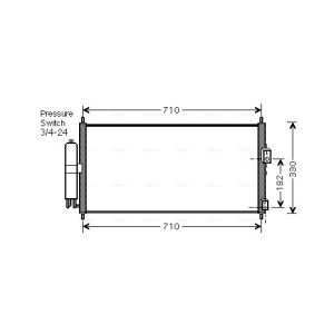 Condenseur, climatisation AVA COOLING DN5270D AVA