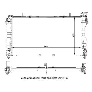 Radiador, refrigeración de motor EASY FIT NRF 56133