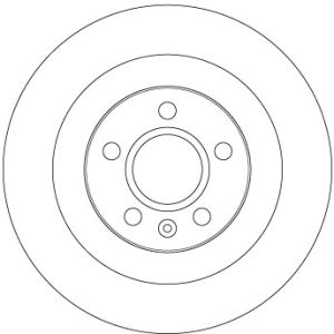 Remschijf TRW DF6970 terug, compleet, 1 stuk