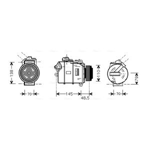 Kompressor för luftkonditionering AVA COOLING BWAK309