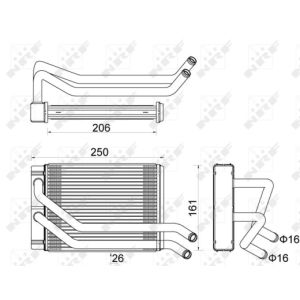 Warmtewisselaar, interieur verwarming NRF 54313