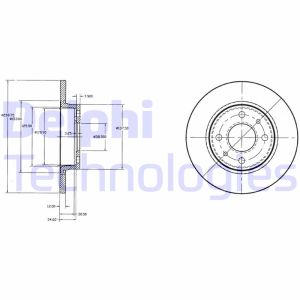 Jarrulevy DELPHI BG2466 etupuolella/full/2 kpl