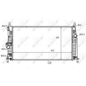 Radiateur, refroidissement du moteur NRF 59068