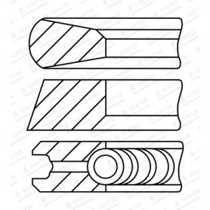 Jeu de pièces de segment de piston GOETZE 08-445300-00