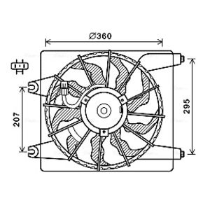 Ventilador, arrefecimento do motor AVA COOLING HY7560