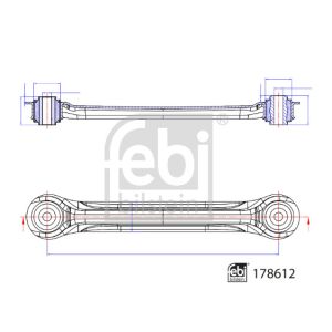 Ohjausvarsi, Pyörän jousitus FEBI BILSTEIN 178612 Taka-akseli/Linkit/Oikea/takaisin