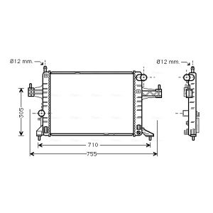 Arrefecedor do motor AVA COOLING OLA2306