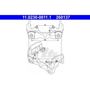 Halter, Bremssattel ATE 11.0230-0811.1