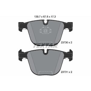 Conjunto de pastilhas de travão TEXTAR 2373001, atrás