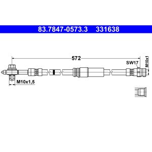 Flexible de frein ATE 83.7847-0573.3