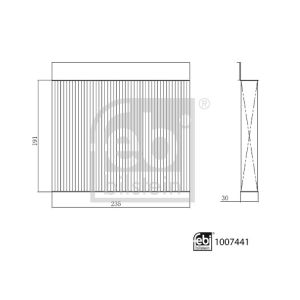 Filtro, ar do habitáculo FEBI BILSTEIN 1007441