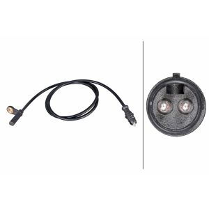 Sensor do ABS traseiro, direito HELLA 6PU 358 216-781
