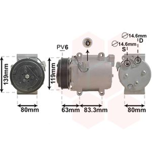 Compressor, ar condicionado VAN WEZEL 5900K121