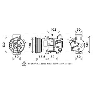 Compressor, ar condicionado AVA COOLING TOAK683