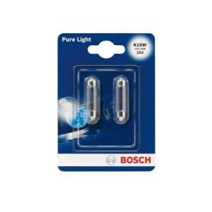 Lâmpada incandescente BOSCH Pure Light C10W 12V, 10W, 2 Peça