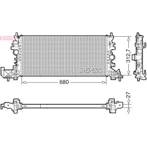 Radiador, arrefecimento do motor DENSO DRM20118