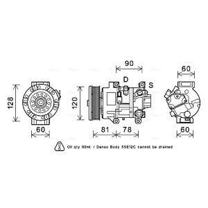 Compressor, ar condicionado AVA COOLING TOAK581