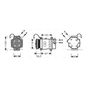 Compressor, ar condicionado AVA COOLING CNAK207