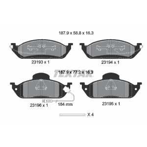 Bremsbelagsatz TEXTAR 2319303, Vorne