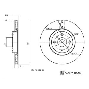 Disco de travão BLUE PRINT ADBP430000