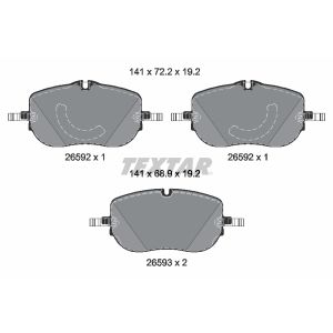 Set di pastiglie freno TEXTAR 2659201, fronte