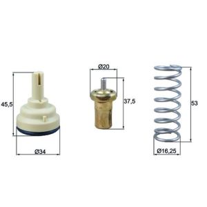 Thermostat (liquide de refroidissement) BEHR MAHLE TX 181 105D