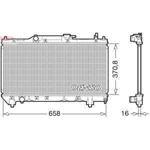 Radiador de motor DENSO DRM50117