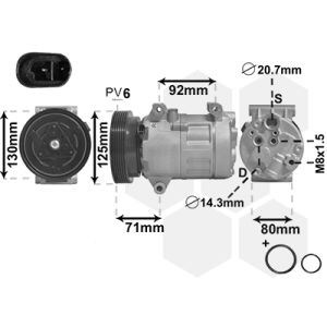 Compressor, ar condicionado VAN WEZEL 4300K441