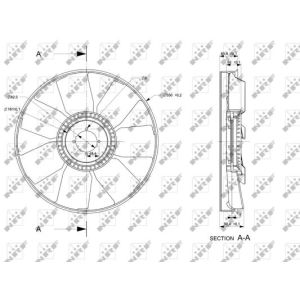 Roue de ventilateur (refroidissement du moteur) NRF 49849