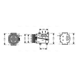 Compresor, aire acondicionado AVA COOLING FDAK105