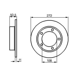 Disco freno BOSCH 0 986 478 746 anteriore, completo, 1 pezzo