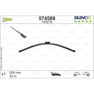 Essuie-glace VALEO 574589, Silencio Longueur 500mm, Arrière, 1 pièce