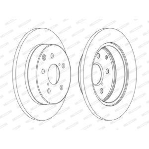 Bremsscheiben FERODO DDF1846C hinten, voll, 2 Stück